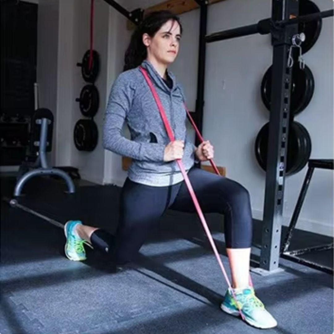 elastique musculation femme exercice salle sport