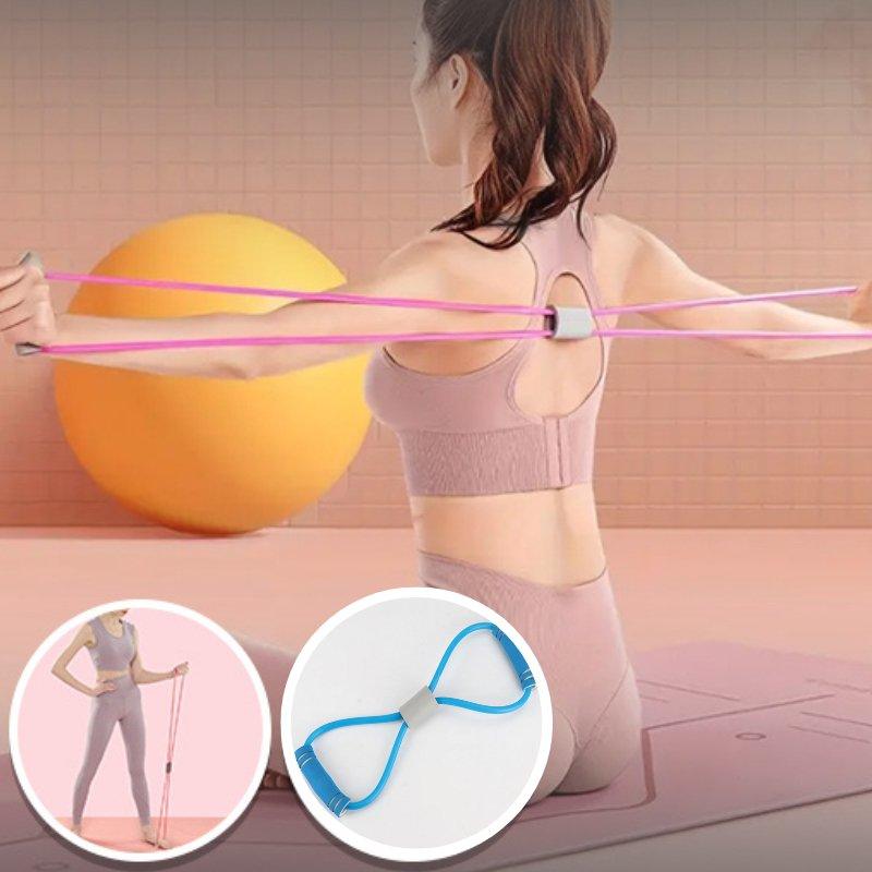 elastique musculation loop femme assise tapis