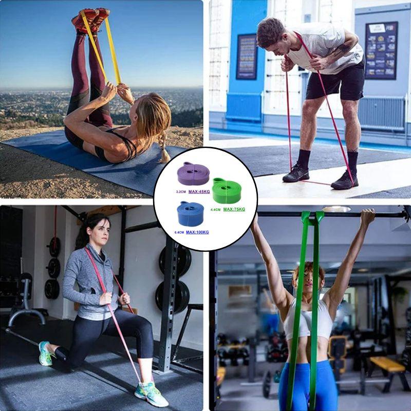 elastique musculation resist exercices varies