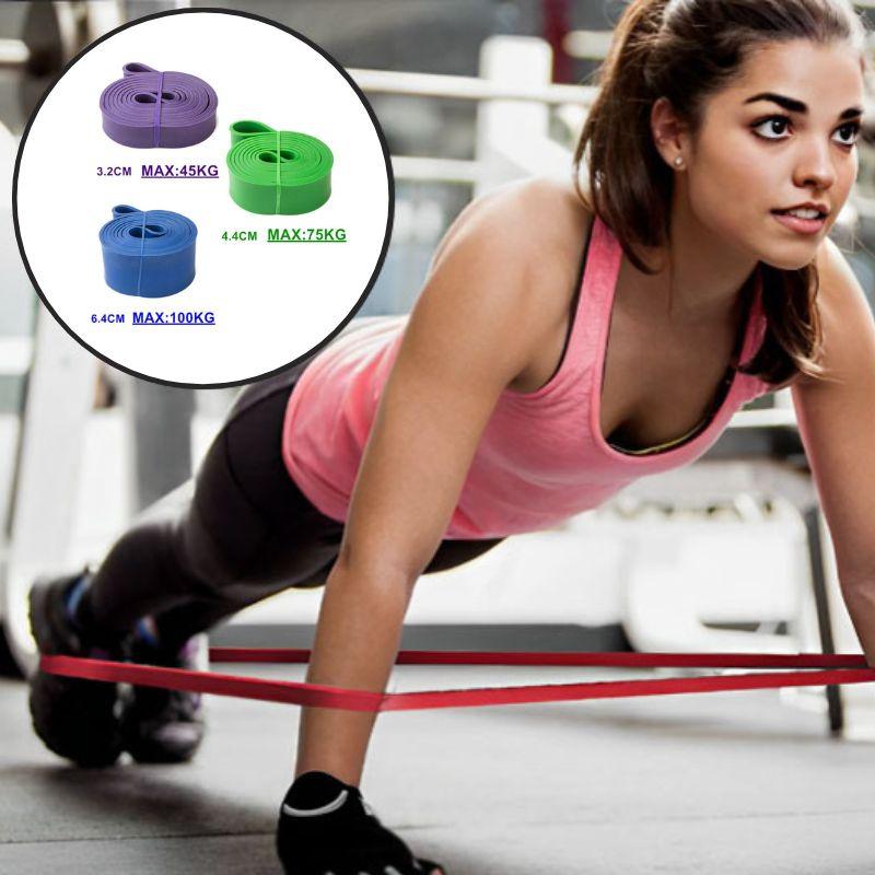 elastique musculation resist femme en gainage sur coudes