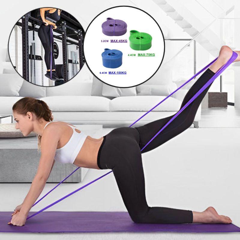 elastique musculation resist femme tapisextension jambe gauche