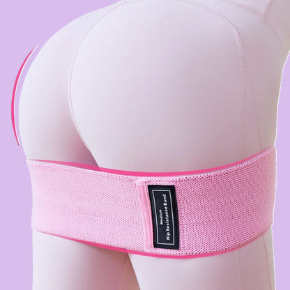 fessier femme bande elastique rose cuisses